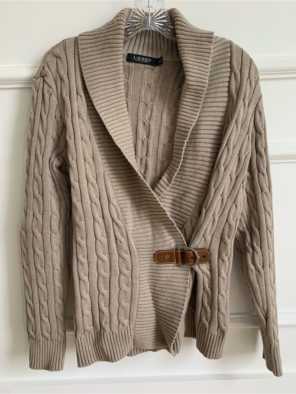 Ralph Lauren Cable-Knit Buckle Sweater